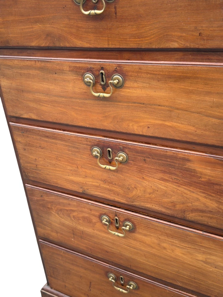 Lencería antigua George Chippendale caoba pecho semainier 18 1770 alto 7 dr Foto 3 de 4