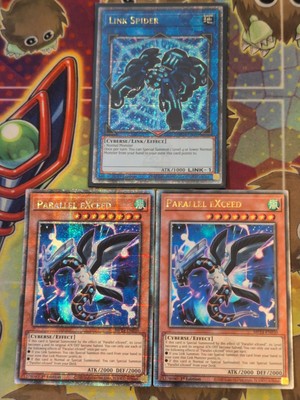 Link Spider & 2 x Parallel Exceed Qtr Century Secret MP24-EN045/EN050 YuGiOh