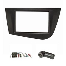 Kit cache radio double DIN 2DIN pour Seat Leon 2 1P 2005-2012 Quadlock