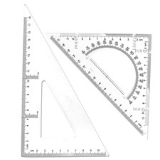 Triangle Ruler Square Set, 30/60 and 45/90 Degrees, Set of 2
