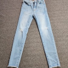 Old Navy Hi-rise Rockstar Jeggings 360  Stretch Girls 12 Light Wash Distressed