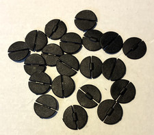 Lot Of 20 25mm Round SLOT Bases Used For Warhammer 40k  AoS Games Workshop Bitz