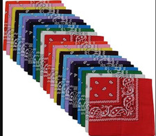 Bandanas 24pcs 22 X 22 Inch 100 Cotton Bandana Novelty Double Sided Print