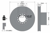 2X Textar Bremsscheibe 93101400 FüR Atego Tourino 510 Mercedes