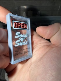 LEGO Soak N Suds Sign Printed Peice From Brick Bank Set 10251 Retired