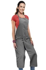 Under NY Sky Pottery Apron - Full Cover Split-Leg Towel Loops - Gray