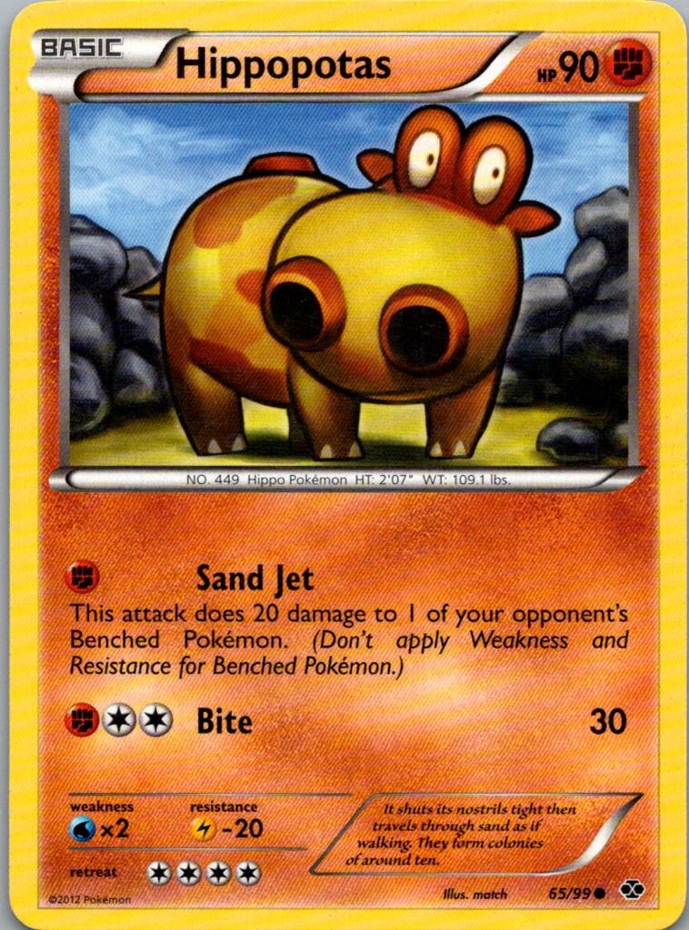Pokemon TCG Hippopotas 65/99 Next Destinies LP