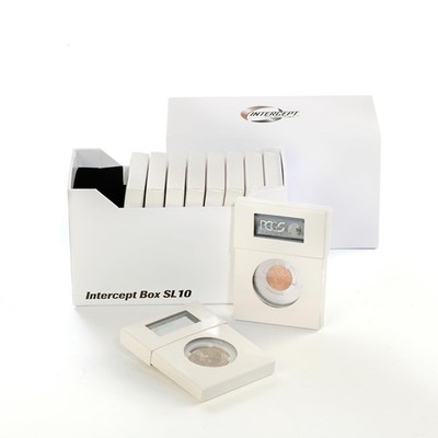 - Storage Box for 10 Coin Slabs Including PCGS, NGC, ANACS with INTERCEPT TEC...
