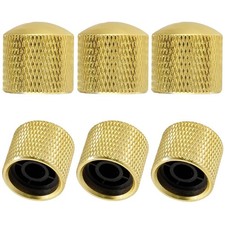 Biaungdo 6 Pcs Electric Guitar Knobs, Gold Guitar Speed Control Knobs Domed V...