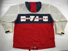Helly Hansen jacket, vintage blue windbreaker, 90s hip-hop 1990s hip hop XXL 2XL