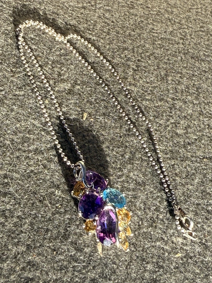 Lote de joyas de marca de fabricante de cadena de plata 925 collar colgante de plata esterlina vintage Foto 3 de 4