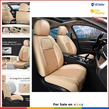 Car Seat Covers Front Seats Waterproof Nappa Leather Breathable Universal Fit