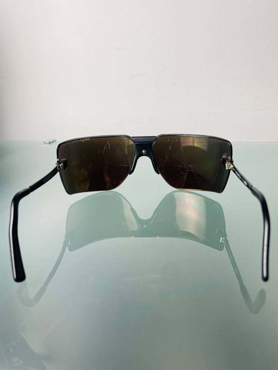 RARE Vtg Gargoyles Gold Reflective Sunglasses Terminator Arnold
