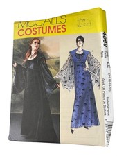 McCalls 4089 Sewing Pattern Sizes 14-16-20 EE Gothic Vampire Queen Witch UNCUT