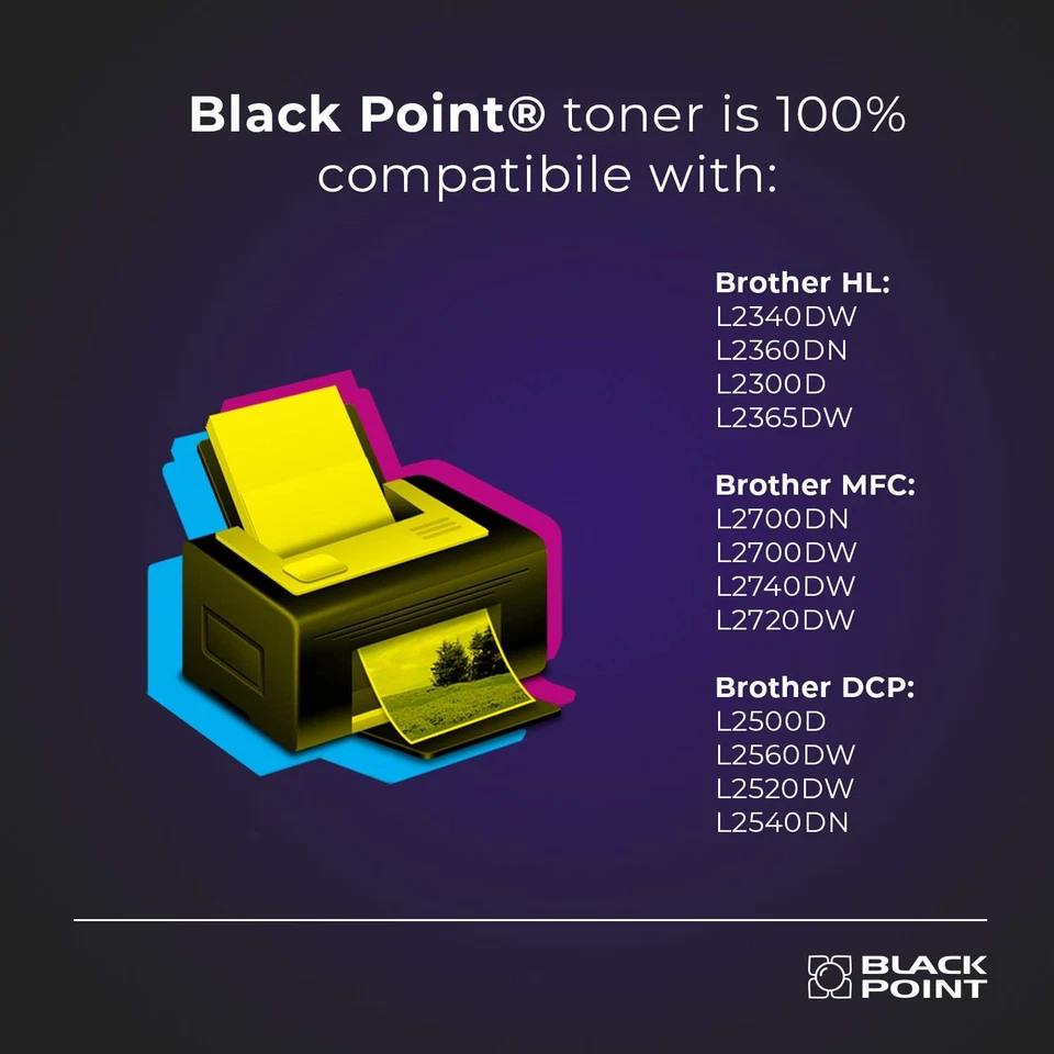 Cartuccia Toner per TN-2320 TN2320 - Nero - per Brother DCP: L2500D L2560DW L252 - Immagine 2 di 4