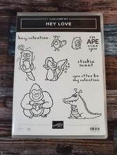 Stampin' Up Hey Love Cling Stamp Set RETIRED