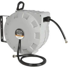 Strongway Retractable Garden Hose Reel with 5/8in. Dia. x 80ft.L Hose, Wall