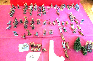 1:72 Figuren gut bemalt WW I Ländermix einige ohne Bemalung 87 Figuren Nr;1/72