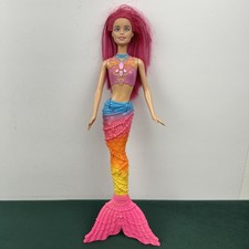 Barbie Mermaid Doll Pink Hair Rainbow Tail 2015 Mattel Made in Indonesia