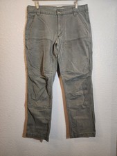 Carhartt Men's Green Cargo Pants, Size 34x30, Utility Work Pants, Relaxed Fit