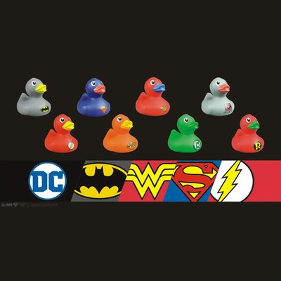 DC Comics  Heroes 8pc Rubber Ducks Set 2in - Jeep Ducking - FAST US Shipper