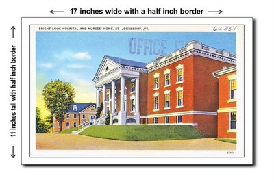 Vermont 1940s - Bright Look Hospital and nurses' home St. Johns - 11x17 Poster