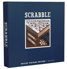 WS Game Company Scrabble Deluxe Vintage Edition with Rotating Game