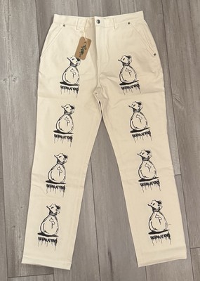C est Bon  Reparations  Canvas Pants   Cream   Size L   New with Tag & Bag