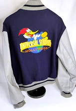 Vintage 80's 90's Woody Woodpecker Universal Studios Varsity Bomber Jacket Small