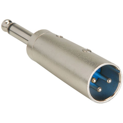 XLR Male To 1/4'' Male Adapter