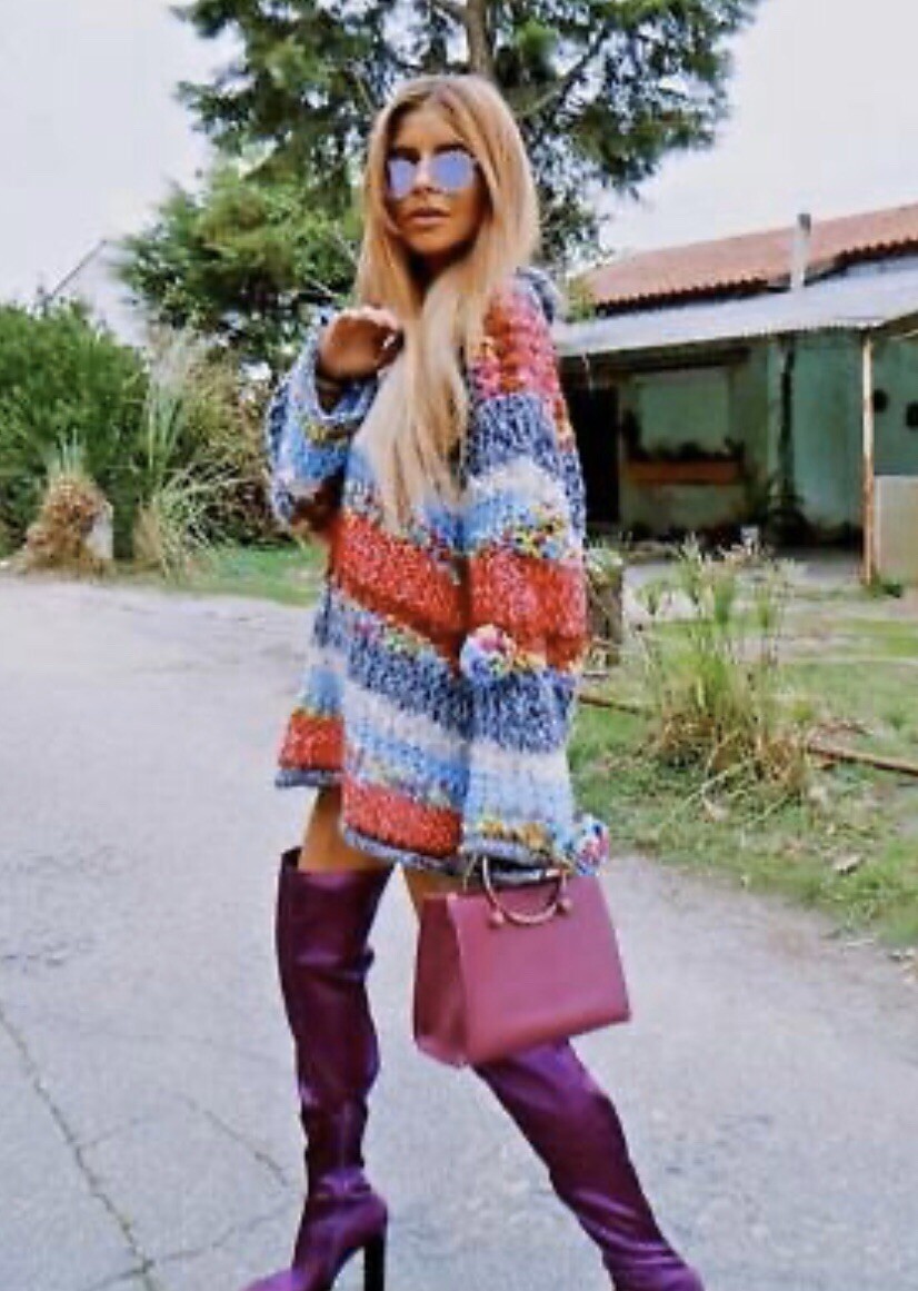 Pull Zara à Rayures Avec Pompons - Taille M - Occasion Très Bon état
