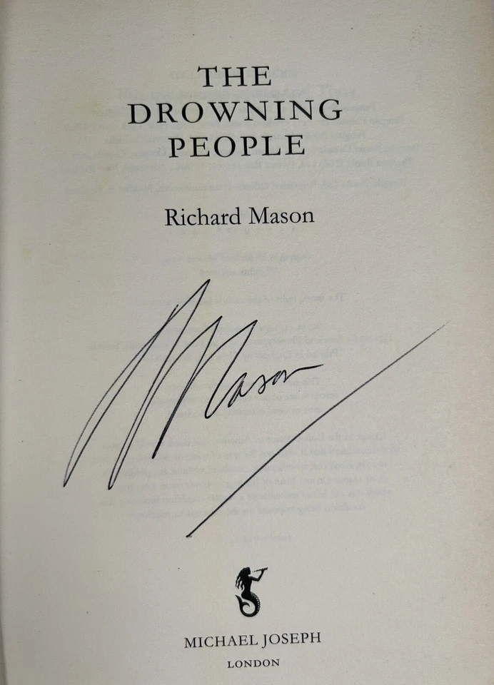 Richard Mason Signiertes Book The Drowning People Orig. Hardcover Erste Ausgabe - Bild 4 von 4