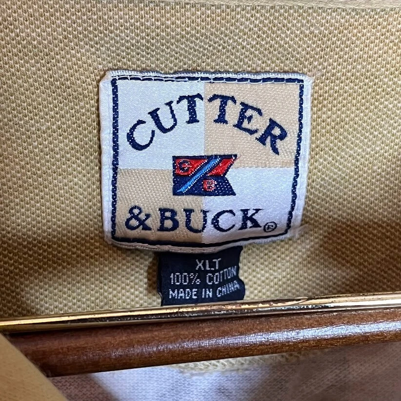 Cutter & Buck Polo Shirt Men's XLT Red All Over Print Vacation Beach Vintage  - Image 4 of 4