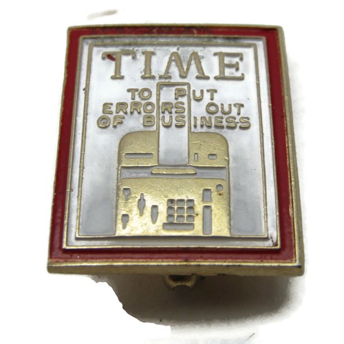 Vintage Time Magazine Enamel Pin "Put Errors Out of Business" Computer Promo