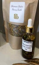 Herbal Money Bath Set  Anointing Oil  Abundance Bath  Fast Cash Ritual