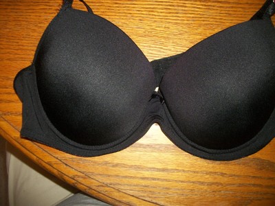 *Bra 38C Marilyn Monroe black satin push up T-shirt UW NWOT