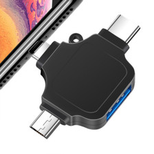 2pcs 3 in 1 OTG adapter type-C mobile phone to U disk multi function converter