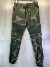 Rolling Paper Collectables Mens Sz M Camo Moto Jogger Pants-4431