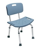Lumex Platinum Collection Aluminum Bath And Shower Seat With Backrest, Blue Lumex Platinum Collection Aluminum Bath And Shower Seat With Backrest, Blue