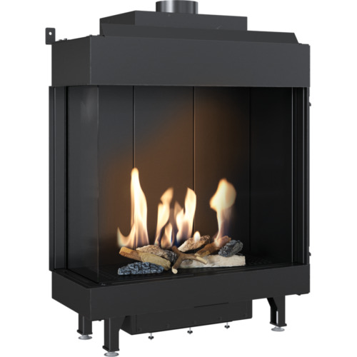 LEO 76 / 62 Gas Fireplace Left Natural Gas ∅ 100/150 8.6 kW Magic Glass-