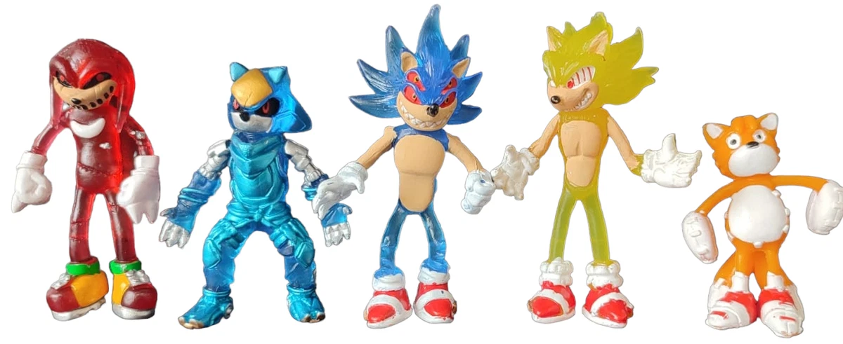CUSTOM Sonic .Exe The Hedgehog Sonix X 10.5” Figure Hard Plastic Creepypasta