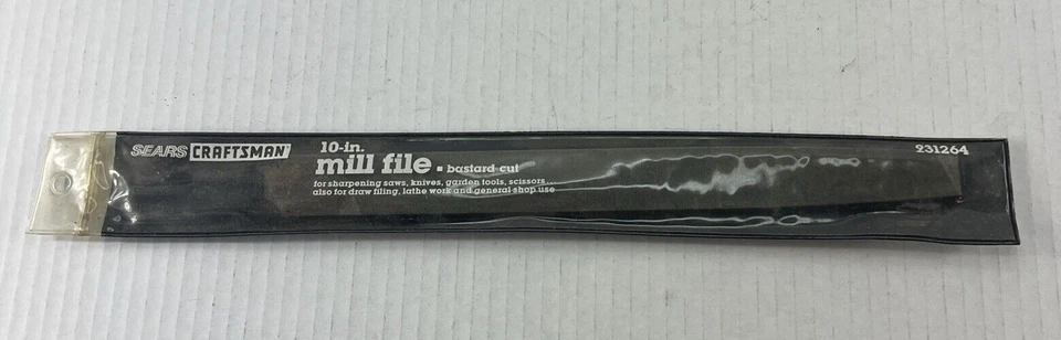 Sears Craftsman 9 231264  10" Mill File Single Cut - Bastard Cut  #15 Vintage - Image 2 of 4