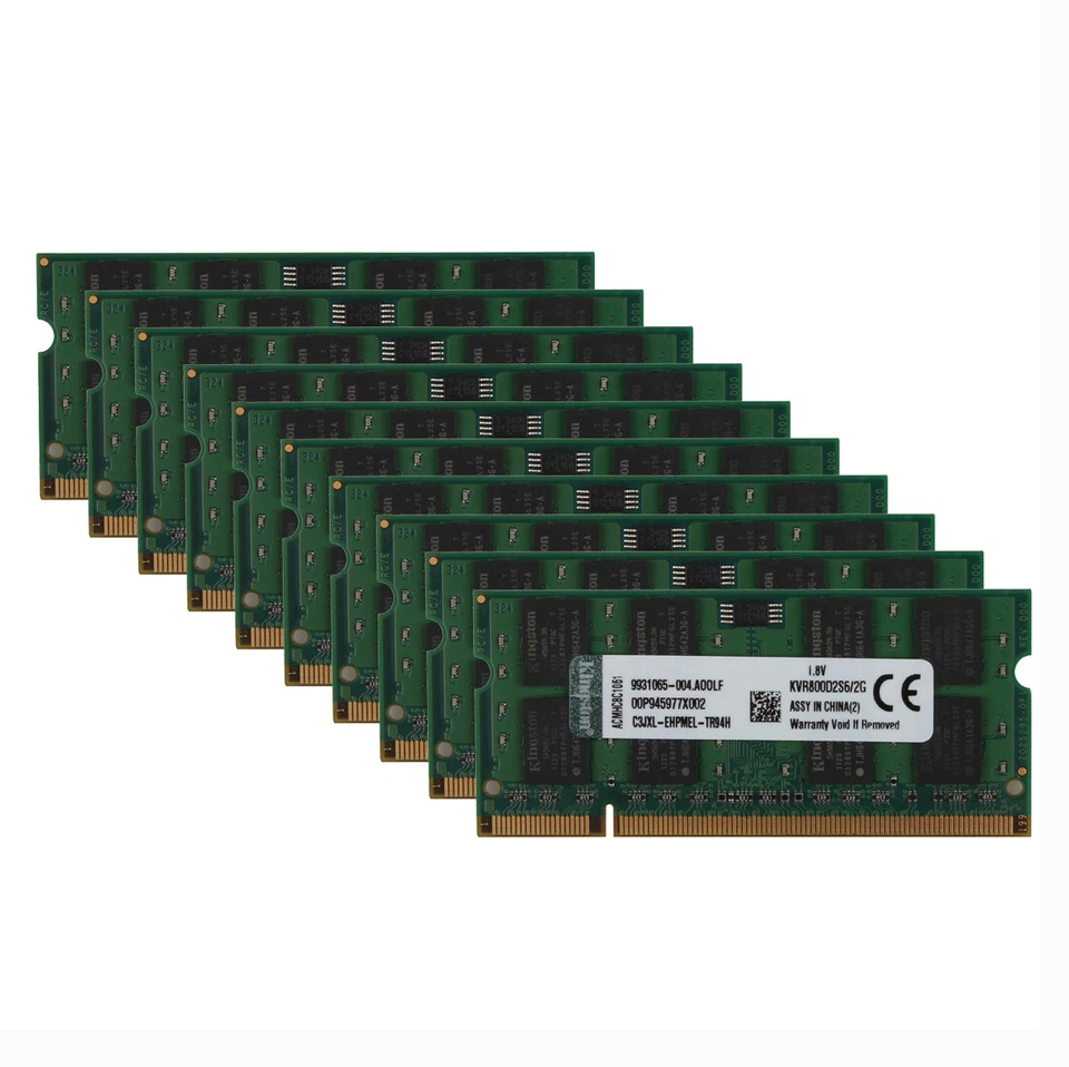 Kingston 2GB/4GB/8GB PC2-6400S DDR2-800MHz Laptop Memory RAM SODIMM Notebook Lot - Image 2 of 4