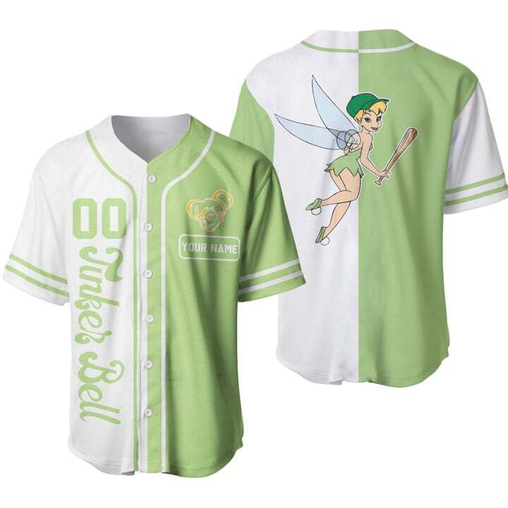 Personalized Charming Tinker Bell Baseball Jersey Shirt Tinker Bell Love