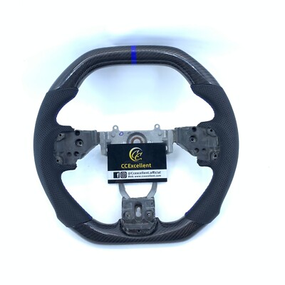 For 2008-2015 Mitsubishi Lancer Evolution Evo X Real Carbon Fiber Steering Wheel
