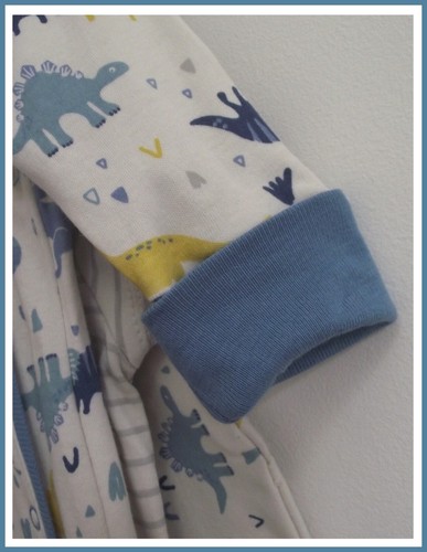 Baby Boys 5 Piece Dinosaur Starter Set Blue Cotton Layette Newborn - 6 Month NEW - Picture 12 of 14