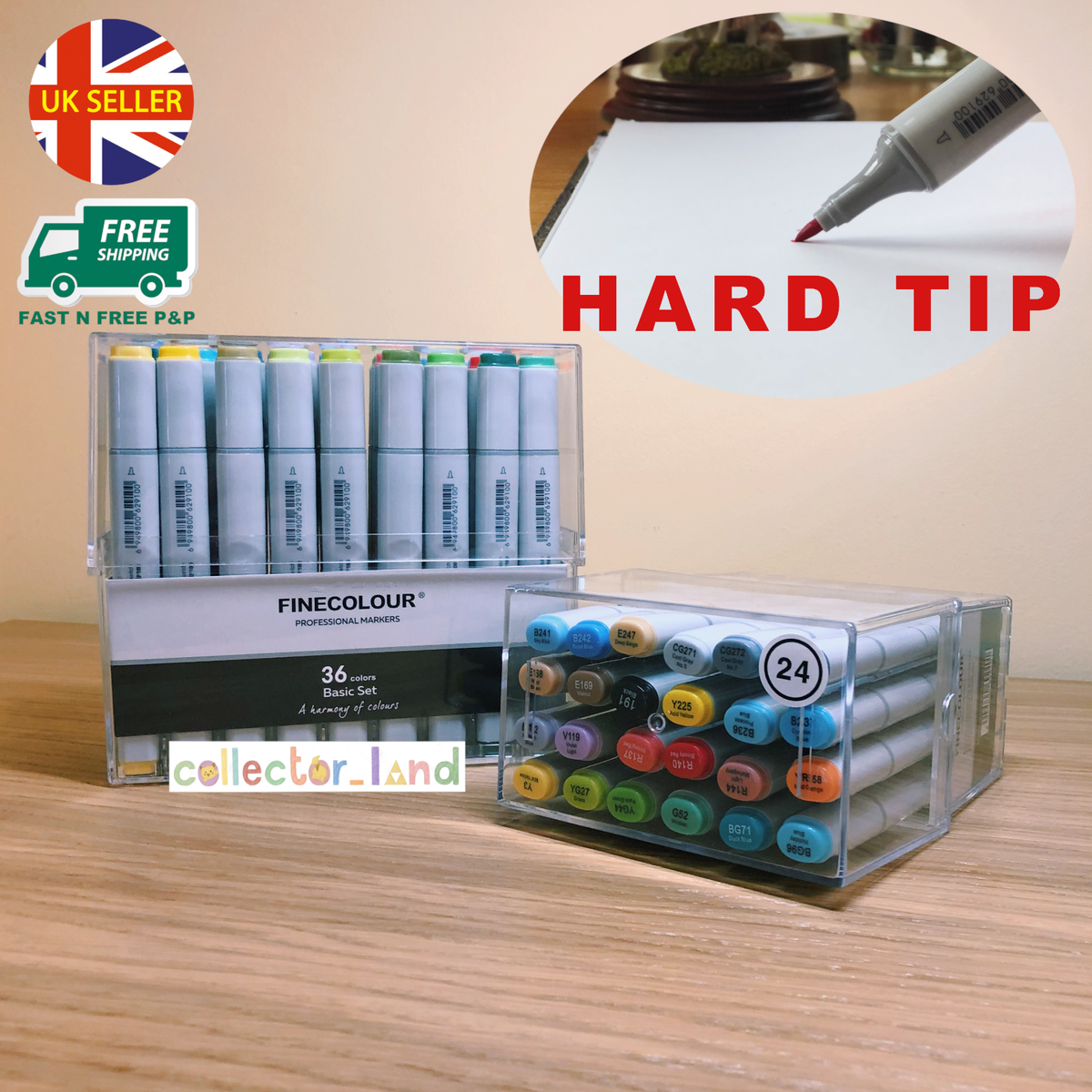 EF100 Finecolour Sketch Hard-Tip Marker Double-Ended Refillable