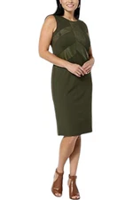 Colleen Lopez Women's Sleeveless Sheath Dress Dark Elm