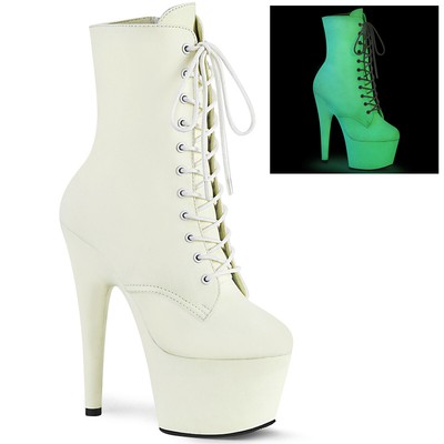 Pleaser 7'' Heel 2'' Pf Lace-up Front Ankle Boot Side Zip Adult Women ADORE/1020GD