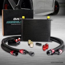 New Universal 30 Row 10AN Transmission Engine Oil Cooler + Filter Adapter Kit
